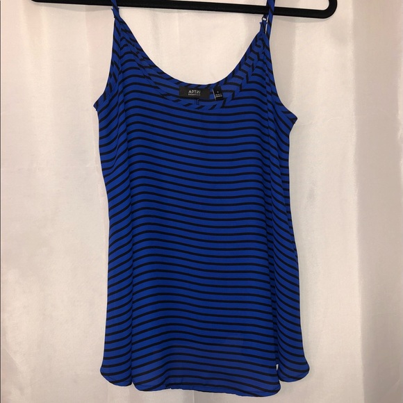 Apt. 9 blue striped tank top - Picture 3 of 4